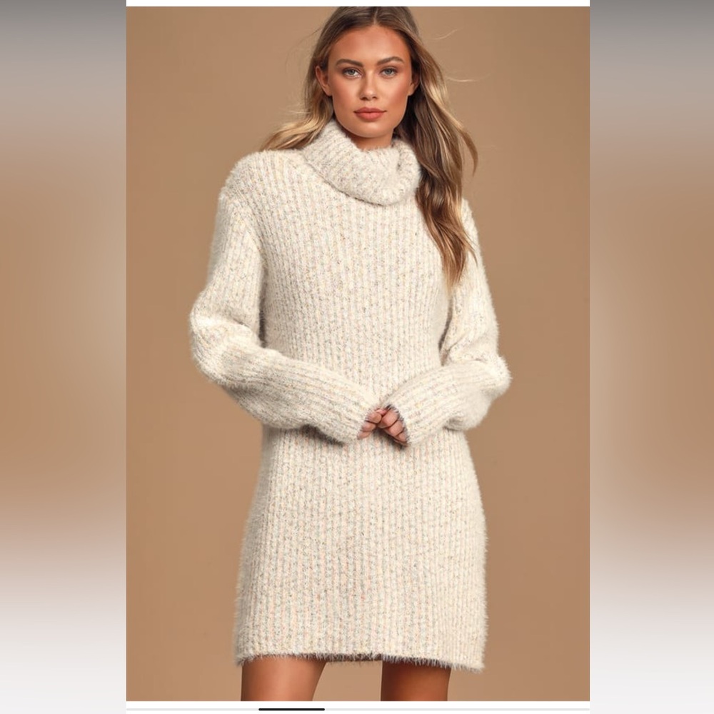 Lulus knit turtleneck sweater dress